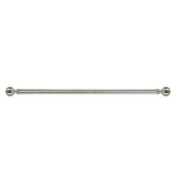 Marlow Steel Curtain Rod Set Extendable Adjustable with Quiet Operation in Metallic Silver - thumbnail 1