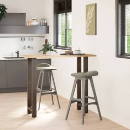 Berkfield Home Coffee Table Legs Natural Steel 2 pcs 40x(110-111) cm Steel in Grey - thumbnail 2