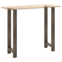 Berkfield Home Coffee Table Legs Natural Steel 2 pcs 40x(110-111) cm Steel in Grey - thumbnail 8
