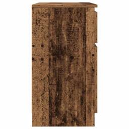 Berkfield Home Sideboard with Drawer Old Wood 71x35x65 cm Engineered Wood in Brown - Size: 71 x 35 x 65 cm - thumbnail 7