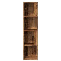 Berkfield Home Corner Cabinet Old Wood 33x33x132 cm Engineered Wood in Brown - Size: 33 x 33 x 132 cm - thumbnail 4