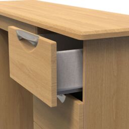 Ready Assembled 2 U Holborn 6 Drawer Kneehole Desk (Ready Assembled) in Brown - thumbnail 5