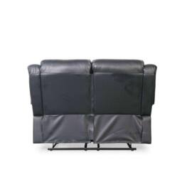 Furnishings For Less UK Cortland Leather Look 3 + 2 Sofa Suite Manual Reclining Black - thumbnail 5