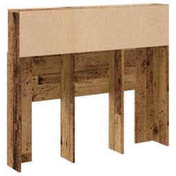 Berkfield Home Headboard Cabinet Old Wood 120x19x103.5 cm Engineered Wood in Brown - thumbnail 6