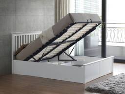Bedmaster Malmo Wooden Ottoman Bed & Super Ortho Orthopaedic Mattress in White - Size: Double - thumbnail 1