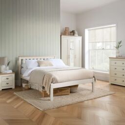 Birlea 3 Door Mirror Wardrobe Highgate Farmhouse Shabby Chic in Cream - thumbnail 2