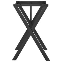 Berkfield Home Dining Table Legs X-Frame 60x50x73 cm Steel in Black - Size: 60 x 50 x 73 cm - thumbnail 5