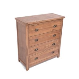 Cabinet Bits Padua 4 Drawer Chest of Drawers Brass Cup Handle in Brown - thumbnail 3