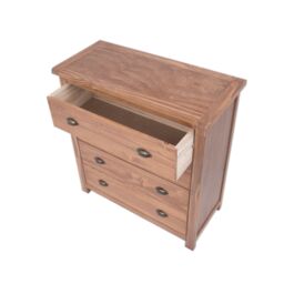 Cabinet Bits Padua 4 Drawer Chest of Drawers Brass Cup Handle in Brown - thumbnail 4