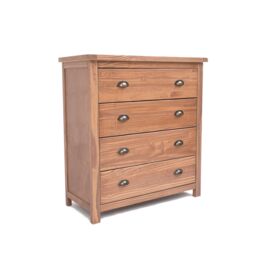 Cabinet Bits Padua 4 Drawer Chest of Drawers Brass Cup Handle in Brown - thumbnail 2