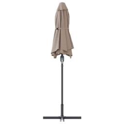 Berkfield Home Modern Garden Parasol Taupe 380 x 196 x 235 cm Powder-coated steel - thumbnail 7