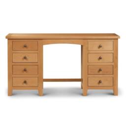 Cheshire Premium Kingsley Twin Pedestal Dressing Table in Light Oak - thumbnail 3