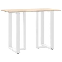Berkfield Home Bar Table Legs T-Shaped¬†2 pcs White 60x35x(100-101) cm Steel - thumbnail 8
