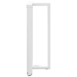 Berkfield Home Bar Table Legs T-Shaped¬†2 pcs White 60x35x(100-101) cm Steel - thumbnail 5
