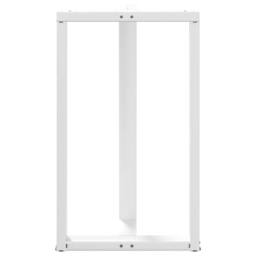 Berkfield Home Bar Table Legs T-Shaped¬†2 pcs White 60x35x(100-101) cm Steel - thumbnail 6
