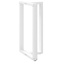 Berkfield Home Bar Table Legs T-Shaped¬†2 pcs White 60x35x(100-101) cm Steel - thumbnail 4