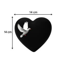 David Fischhoff Black Graveside Memorial Decal Dove Heart Ornament Plaque Dad - thumbnail 2