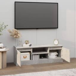 Berkfield Home TV Cabinet with Door Concrete Grey 102x30x36 cm - Size: 102 x 30 x 36 cm - thumbnail 1