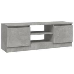 Berkfield Home TV Cabinet with Door Concrete Grey 102x30x36 cm - Size: 102 x 30 x 36 cm - thumbnail 3