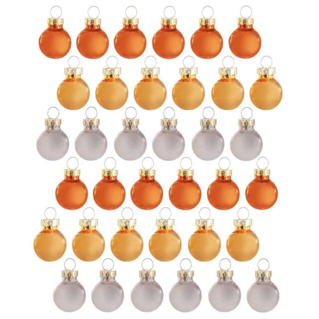 Sass & Belle Metallic Warm Amber Mini Baubles Set of 36