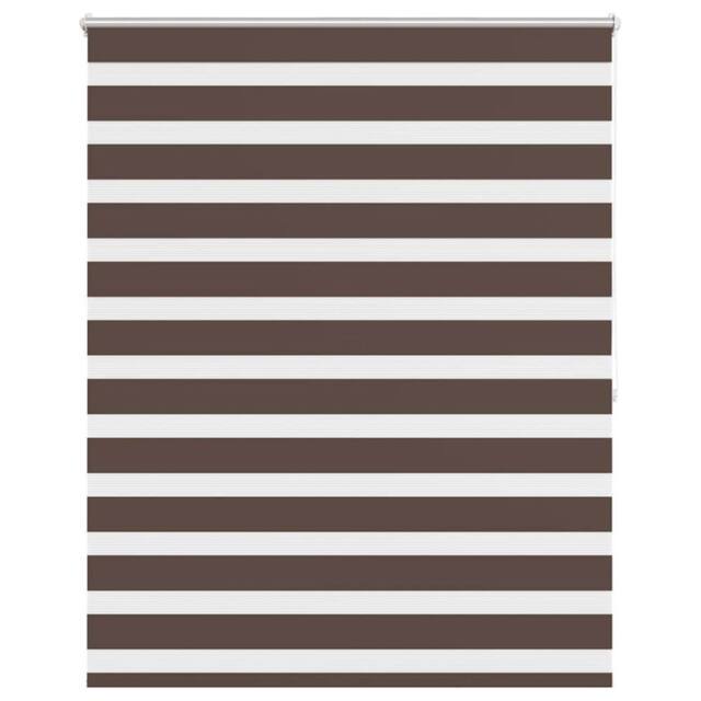 Berkfield Home Zebra Blind 140 x 175 cm Coffee in Brown - image 1