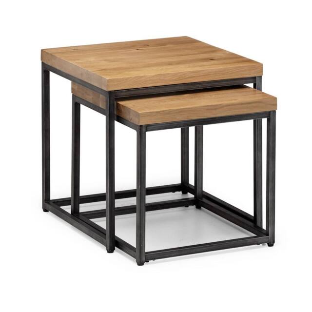 Cheshire Lomond Nesting Lamp Tables in Oak & Gunmetal - image 1