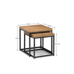 Cheshire Lomond Nesting Lamp Tables in Oak & Gunmetal - thumbnail 4