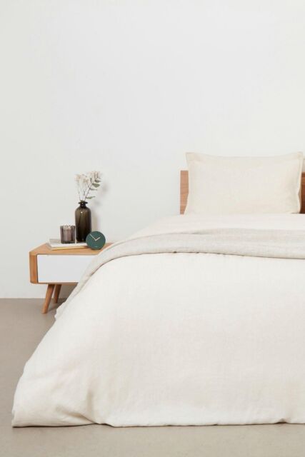 Panda London Panda Bamboo & French Linen Fitted Sheet in Beige - Size: King - image 1