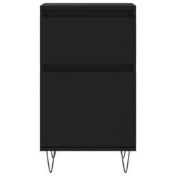 Berkfield Home Sideboards 2 pcs Black 40x35x70 cm Engineered Wood - Size: 40 x 35 x 70 cm - thumbnail 6