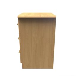 Ready Assembled 2 U Hereford 3 Drawer Bedside Cab(Ready Assembled) in Light Oak - thumbnail 2