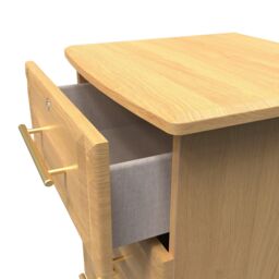 Ready Assembled 2 U Hereford 3 Drawer Bedside Cab(Ready Assembled) in Light Oak - thumbnail 5