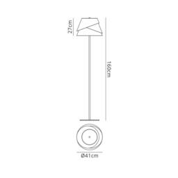Netlighting Alboran Floor Lamp 1x40W (No Inc) Alumimium Iron in White - thumbnail 2