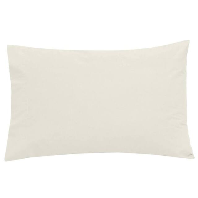 Smart Living Polycotton Housewife Pillowcases Pair 180 Thread Count in White - Size: Standard Pillow Case - image 1