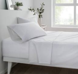 Smart Living Polycotton Housewife Pillowcases Pair 180 Thread Count in White - Size: Standard Pillow Case - thumbnail 2