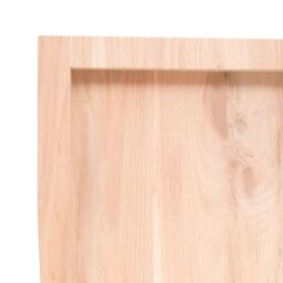 Berkfield Home Wall Shelf 80x40x(2-4) cm Untreated Solid Wood Oak in Brown - thumbnail 5