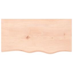 Berkfield Home Wall Shelf 80x40x(2-4) cm Untreated Solid Wood Oak in Brown - thumbnail 2