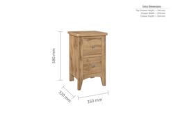 Birlea Hampstead 2 Drawer Bedside Oak in Light Oak - thumbnail 6
