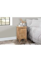 Birlea Hampstead 2 Drawer Bedside Oak in Light Oak