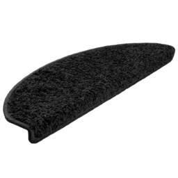 Berkfield Home Carpet Stair Treads 15 pcs Black 65x21x4 cm - Size: Medium - thumbnail 3
