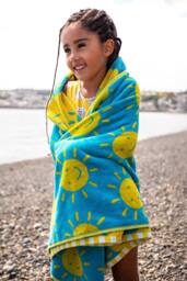 Frugi Lagoon Towel in Blue - thumbnail 2