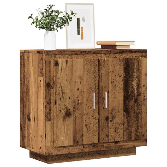 Berkfield Home Sideboard Old Wood 80x40x75 cm Engineered Wood in Brown - Size: 80 x 40 x 75 cm - image 1