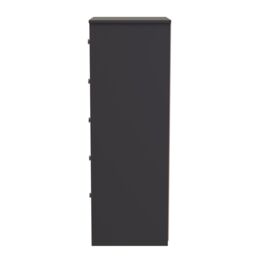 Ready Assembled 2 U Memphis 5 Drawer Tall Bedside (Ready Assembled) in Dark Grey - thumbnail 2