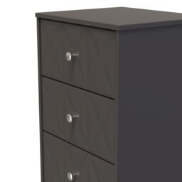 Ready Assembled 2 U Memphis 5 Drawer Tall Bedside (Ready Assembled) in Dark Grey - thumbnail 4