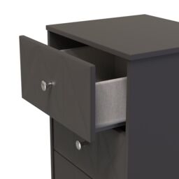 Ready Assembled 2 U Memphis 5 Drawer Tall Bedside (Ready Assembled) in Dark Grey - thumbnail 5