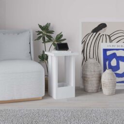Decortie Tasos' Modern Minimalist Side Table 30cm in White - Size: 1 Pack