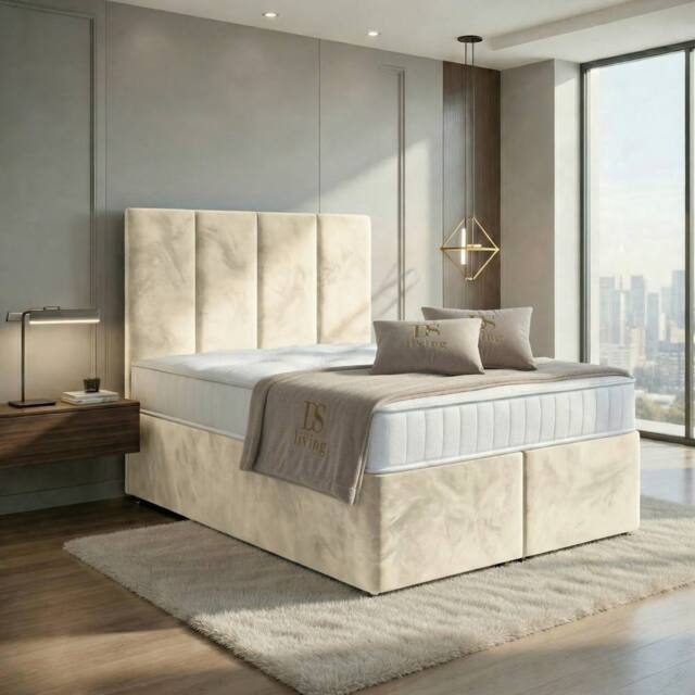 DS Living Harmony Cream Ottoman Bed - Size: Super King - image 1