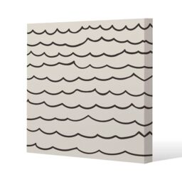 Benjamin Tate Design Wave Lines (Canvas Print) / 46 x 46 x 4cm in Natural - Size: 46 x 46 x 4 cm - thumbnail 1