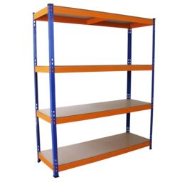 Monstershop Monster Racking S-Rax Warehouse Storage Shelving, Blue/Orange, 150cm in Blue - thumbnail 1