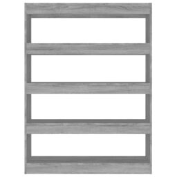 Berkfield Home Book Cabinet/Room Divider Grey Sonoma 100x30x135 cm - Size: 100 x 30 x 135 cm - thumbnail 3