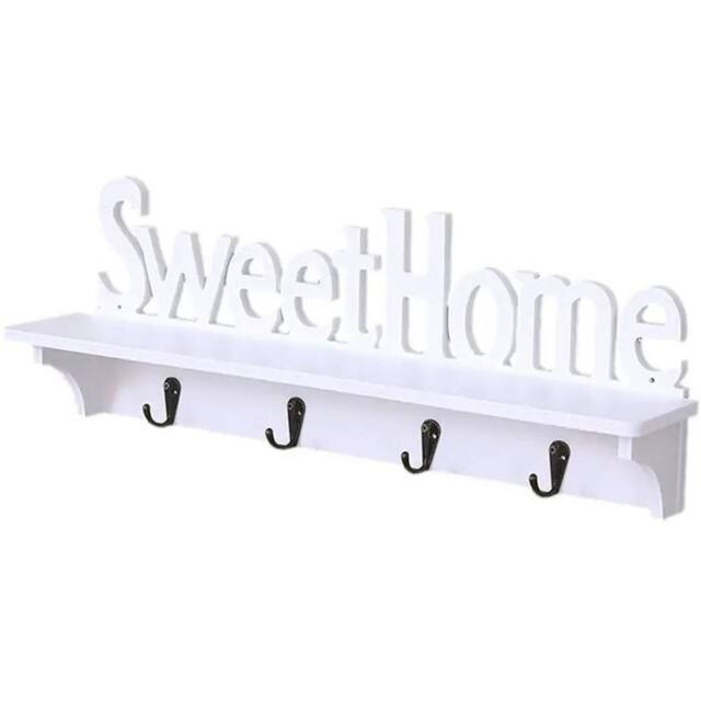 Dprodo Sweet Home Wall Shelves Bookshelf in White - Size: 1 Pack - image 1